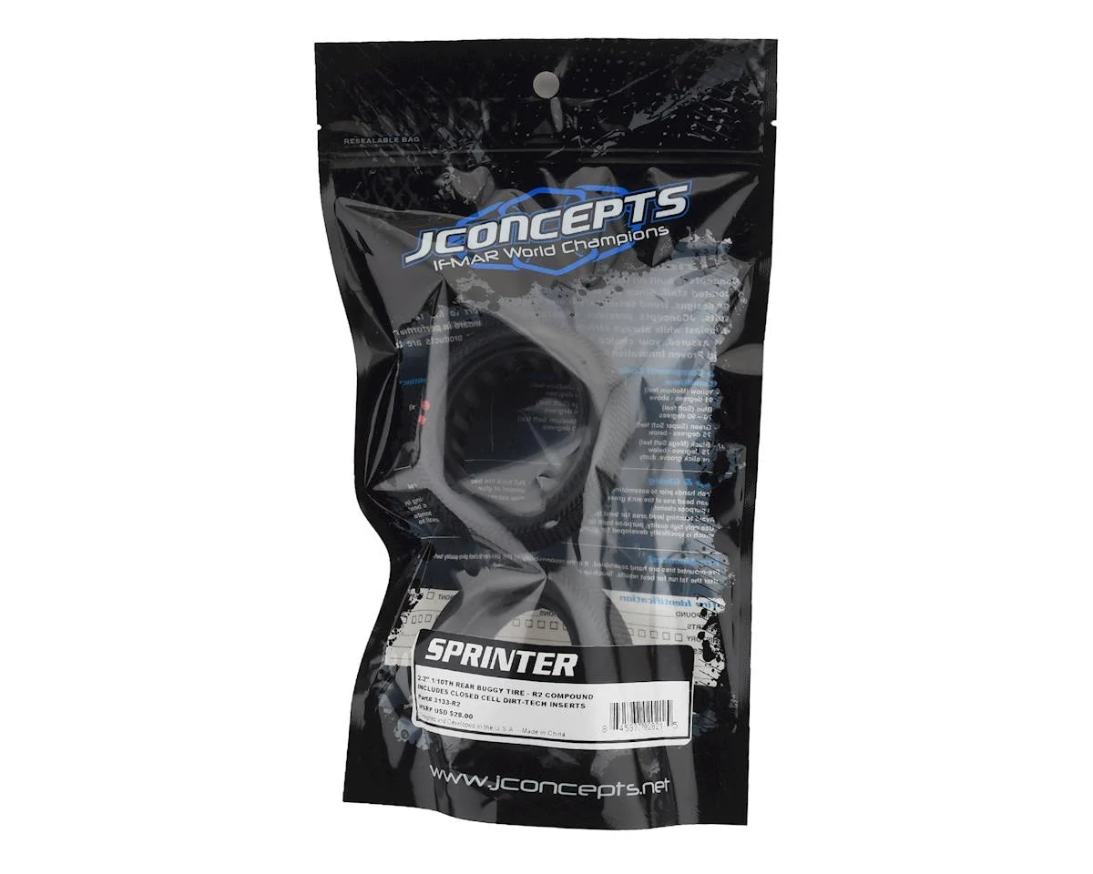 Sprinter 2.2 - Red2 (Medium Soft) Compound 2.2" 1/10 Buggy Rear Tires - Xtreme RC