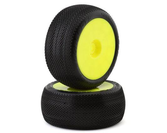 JConcepts Relapse 4.0" Pre-Mounted 1/8 Truggy Tires (2) (Yellow) (Green) - Xtreme RC