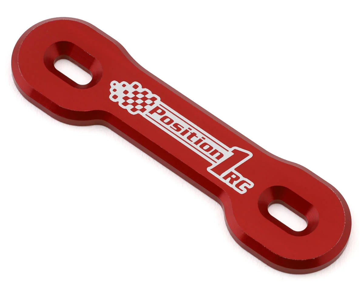 Position 1 RC Universal Aluminum One Piece Wing Button Plate (Red) - Xtreme RC