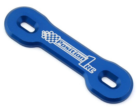 Position 1 RC Universal Aluminum One Piece Wing Button Plate (Blue) - Xtreme RC