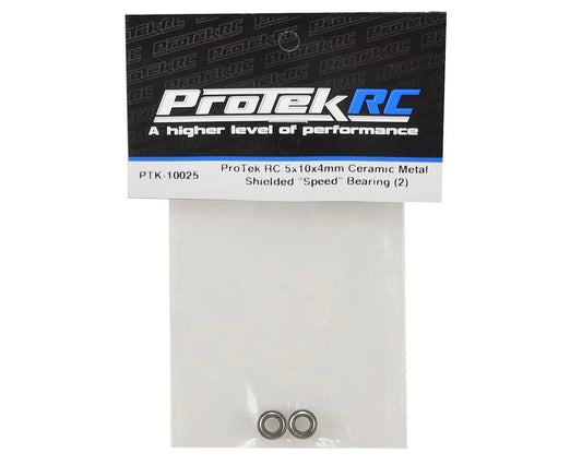 ProTek RC 5x10x4mm Ceramic Metal Shielded "Speed" Bearing (2) - Xtreme RC