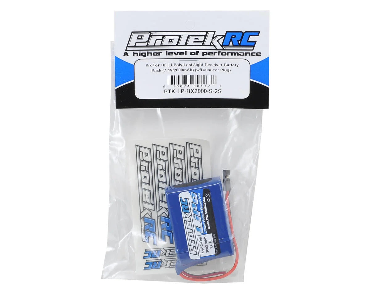 ProTek RC LiPo Losi 8IGHT Receiver Battery Pack (7.4V/2000mAh) (w/Balancer Plug) - Xtreme RC