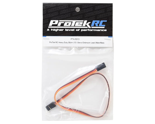 ProTek RC Heavy Duty 30cm (12") Servo Extension Lead (Male/Male) - Xtreme RC