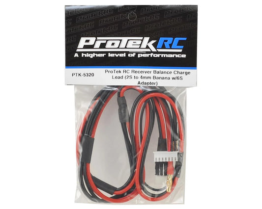ProTek RC Receiver Balance Charge Lead (2S to 4mm Banana w/6S Adapter) - Xtreme RC