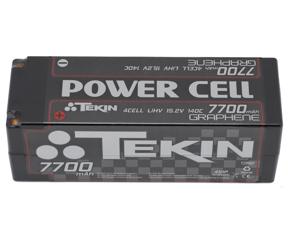 Tekin Power Cell 4S HV 140C LiPo Battery (15.2V/7700mAh) w/5mm Bullets - Xtreme RC