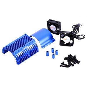Power Hobby Heat Sink w/ Twin Tornado High Speed Fans, for 1/8 Motors, Blue - Xtreme RC