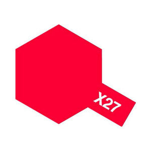 Acrylic Mini X-27 Clear Red Paint, 10ml Bottle - Xtreme RC