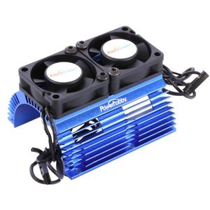 Power Hobby Heat Sink w/ Twin Tornado High Speed Fans, for 1/8 Motors, Blue - Xtreme RC
