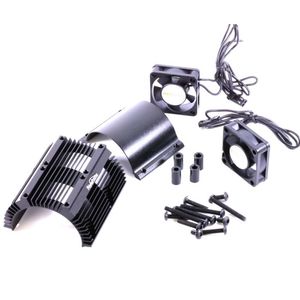 Power Hobby Heat Sink w/ Twin Tornado High Speed Fans, for 1/8 Motors, Black - Xtreme RC