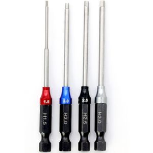 RC Hex Driver 1/4" Power Tool Set Metric 1.5, 2.0, 2.5, 3.0mm - Xtreme RC