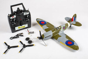 Supermarine Spitfire Micro RTF Airplane with PASS (Pilot Assist Stability Software) System - Xtreme RC