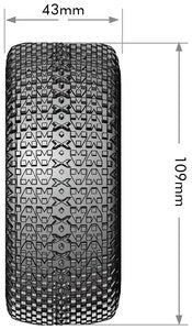 SC-Turbo 1/10 Short Course Tires, Soft, 12, 14 & 17mm Removable Hex on Black Rim (2)