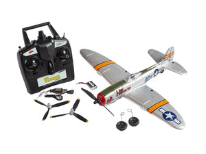 P-47 Thunderbolt Micro RTF Airplane with PASS (Pilot Assist Stability Software) System - Xtreme RC