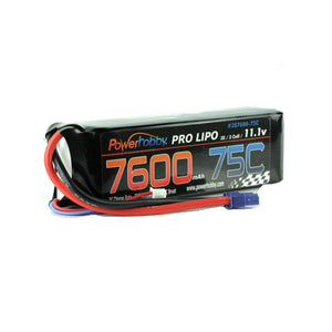 7600mAh 11.1V 3S 75C LiPo Battery with Hardwired EC5 Connector - Xtreme RC