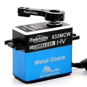 Powerhobby 633MCW High Voltage Waterproof Coreless Steel Gear Servo, w/ Aluminum Case - Xtreme RC