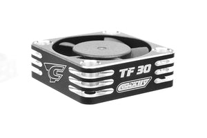 Corally Ultra High Speed Cooling Fan TF-30 w/BEC Connector - 30mm Color Black - Silver - Xtreme RC