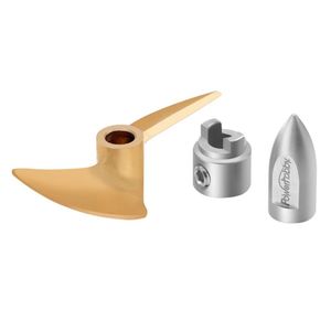 Power Hobby 42x60mm Brass Prop Set SS Bullet Nut Drive Dog, for Traxxas M41 / Spartan - Xtreme RC