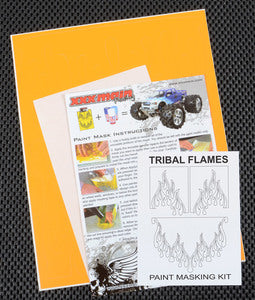 XXX Main Racing Tribal Flames Paint Mask - Xtreme RC