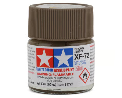 Acrylic Mini XF-72 Brown Paint, 10ml Bottle - Xtreme RC