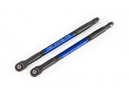 Push rods, aluminum (blue-anodized), heavy duty (2) (assembled with rod ends and threaded inserts) - Xtreme RC