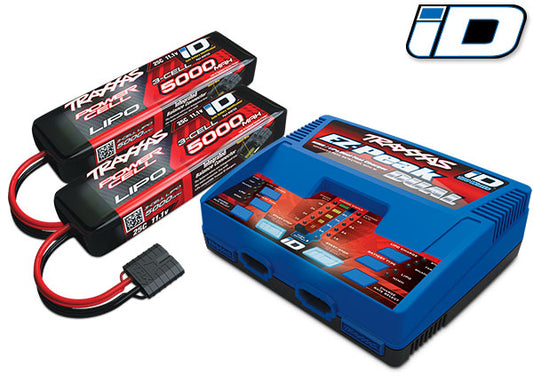 Battery/charger completer pack (includes #2972 Dual iD charger (1), #2872X 5000mAh 11.1V 3-cell 25C LiPo battery (2)) - Xtreme RC