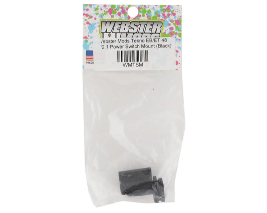 Webster Mods 1/8 Tekno Power Switch Mount (Black) - Xtreme RC