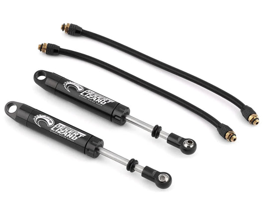 Yeah Racing Desert Lizard Piggyback Shocks w/Reservoir (Black) (2) (90mm) - Xtreme RC
