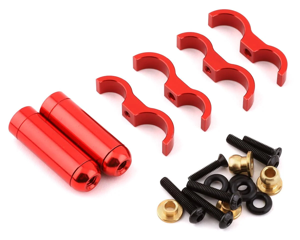 Yeah Racing Desert Lizard Piggyback Shocks w/Reservoir (Red) (2) (100mm - Xtreme RC